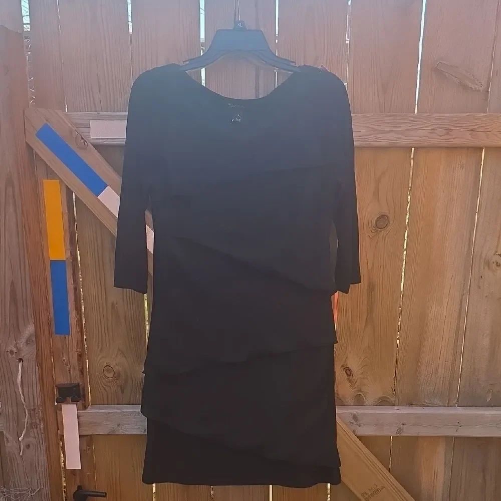 White House Black Market Black Layered Dress